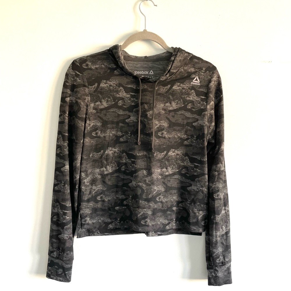 Reebok Cropped Camo Hoodie